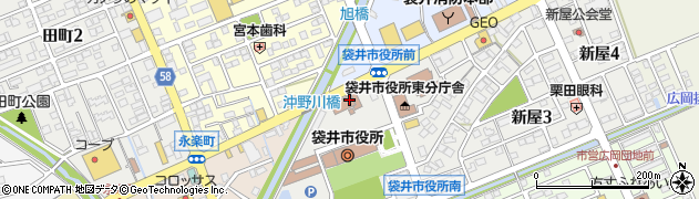 袋井郵便局　荷物集荷周辺の地図