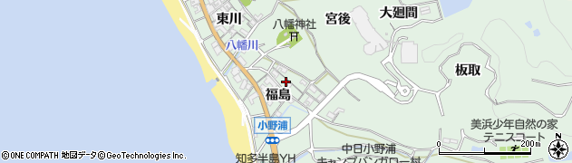 愛知県知多郡美浜町小野浦福島周辺の地図