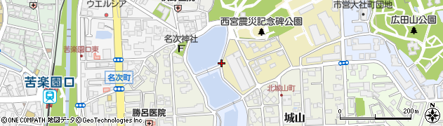 兵庫県西宮市満池谷町12周辺の地図