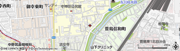 大阪府寝屋川市中神田町23周辺の地図