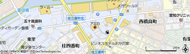 アミカ豊橋店周辺の地図