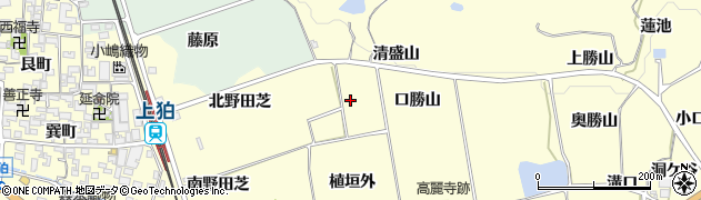 京都府木津川市山城町上狛口勝山周辺の地図