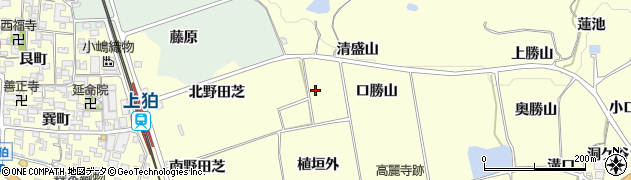京都府木津川市山城町上狛（口勝山）周辺の地図
