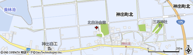 北自治会館周辺の地図
