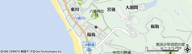 愛知県美浜町（知多郡）小野浦周辺の地図