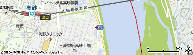 兵庫県高砂市高砂町栄町周辺の地図