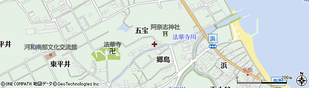 愛知県美浜町（知多郡）豊丘（五宝）周辺の地図
