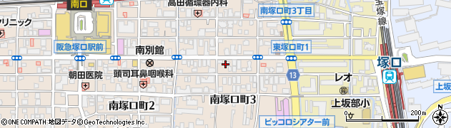 株式会社きょくとう　オゾンクリーニング阪急塚口店周辺の地図