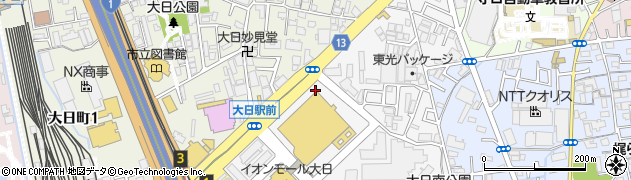 京都守口線周辺の地図