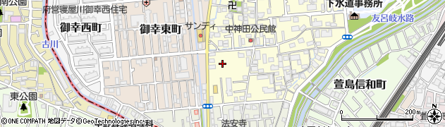 大阪府寝屋川市中神田町17周辺の地図