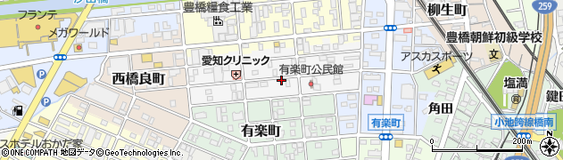 愛知県豊橋市松村町周辺の地図
