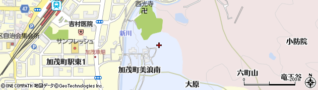 京都府木津川市加茂町美浪（青木山）周辺の地図