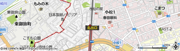 ローソンＨＡ阪急上新庄店周辺の地図