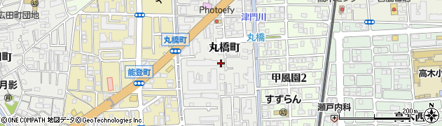 兵庫県西宮市丸橋町周辺の地図