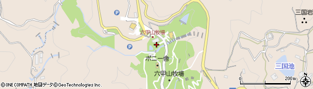 兵庫県神戸市灘区六甲山町（中一里山）周辺の地図