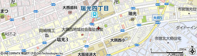 東淀川瑞光郵便局周辺の地図