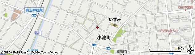 静岡県浜松市中央区小池町周辺の地図
