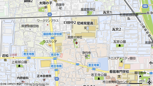 〒661-0974 兵庫県尼崎市若王寺の地図