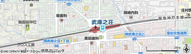 武庫之荘駅周辺の地図