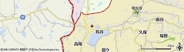京都府精華町（相楽郡）東畑（鳥谷）周辺の地図
