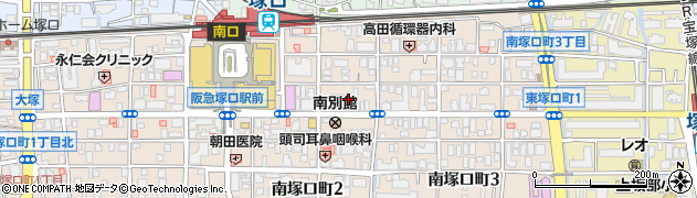 兵庫県尼崎市南塚口町2丁目周辺の地図