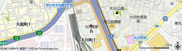 日通商事株式会社　大阪工場周辺の地図