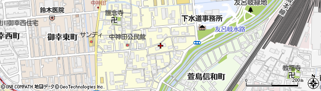 大阪府寝屋川市中神田町20周辺の地図