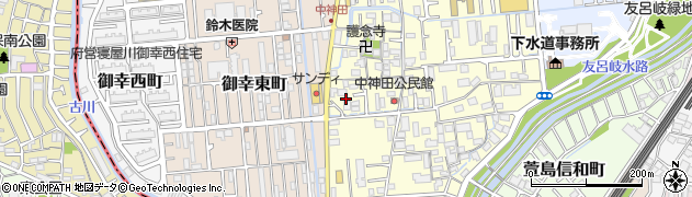 大阪府寝屋川市中神田町16周辺の地図