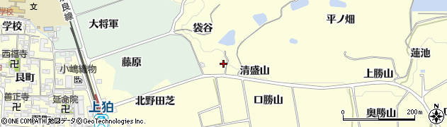 京都府木津川市山城町上狛清盛山周辺の地図