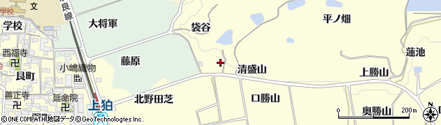 京都府木津川市山城町上狛（清盛山）周辺の地図