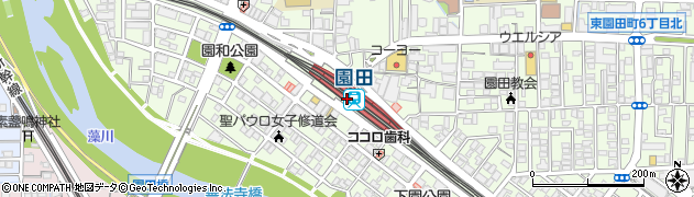 園田駅周辺の地図