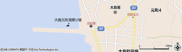 元町港周辺の地図