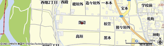 京都府木津川市山城町上狛（落辺）周辺の地図