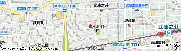 兵庫県尼崎市武庫之荘西周辺の地図