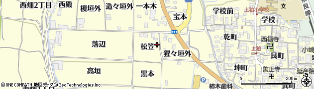 京都府木津川市山城町上狛松笠5周辺の地図