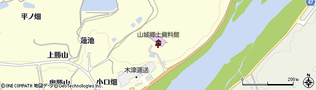 京都府木津川市山城町上狛（千両岩）周辺の地図