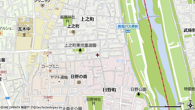 〒663-8021 兵庫県西宮市上之町の地図