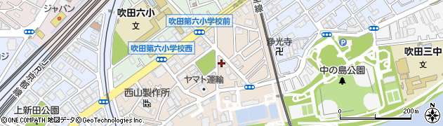 大阪府吹田市川岸町周辺の地図