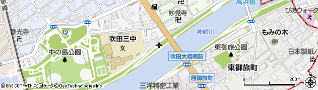 大阪府吹田市中の島町2周辺の地図