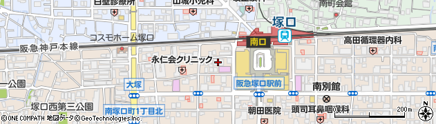 塚口駅前駐車場周辺の地図