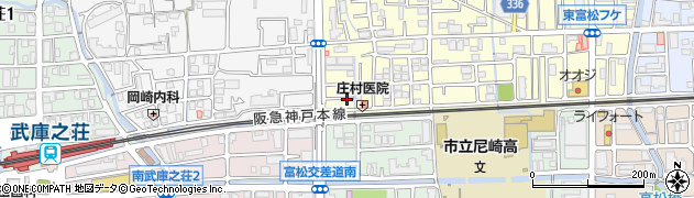 兵庫県尼崎市富松町1丁目1周辺の地図