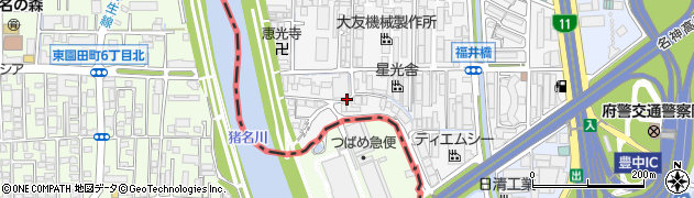 大阪府豊中市今在家町周辺の地図