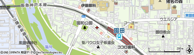 株式会社ウタツヤドライクリーニング工場　園田支店周辺の地図