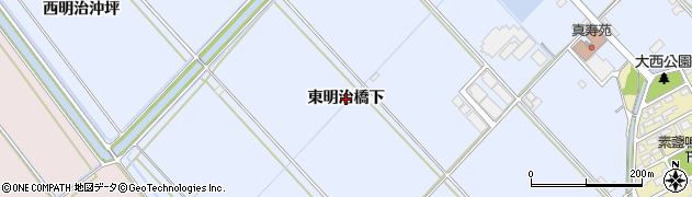 愛知県豊橋市牟呂町（東明治橋下）周辺の地図