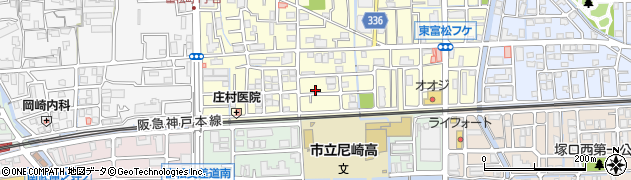 兵庫県尼崎市富松町1丁目周辺の地図