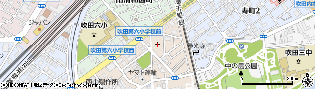 大阪府吹田市川岸町3周辺の地図