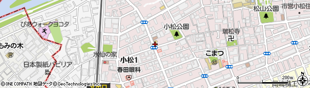 セブンイレブン大阪小松２丁目店周辺の地図