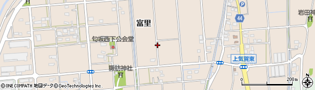 静岡県磐田市富里周辺の地図