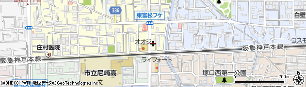 兵庫県尼崎市富松町1丁目39周辺の地図