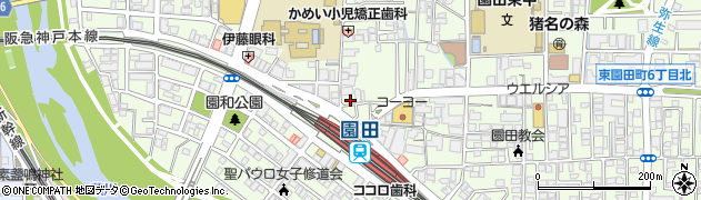 亀六 園田店周辺の地図